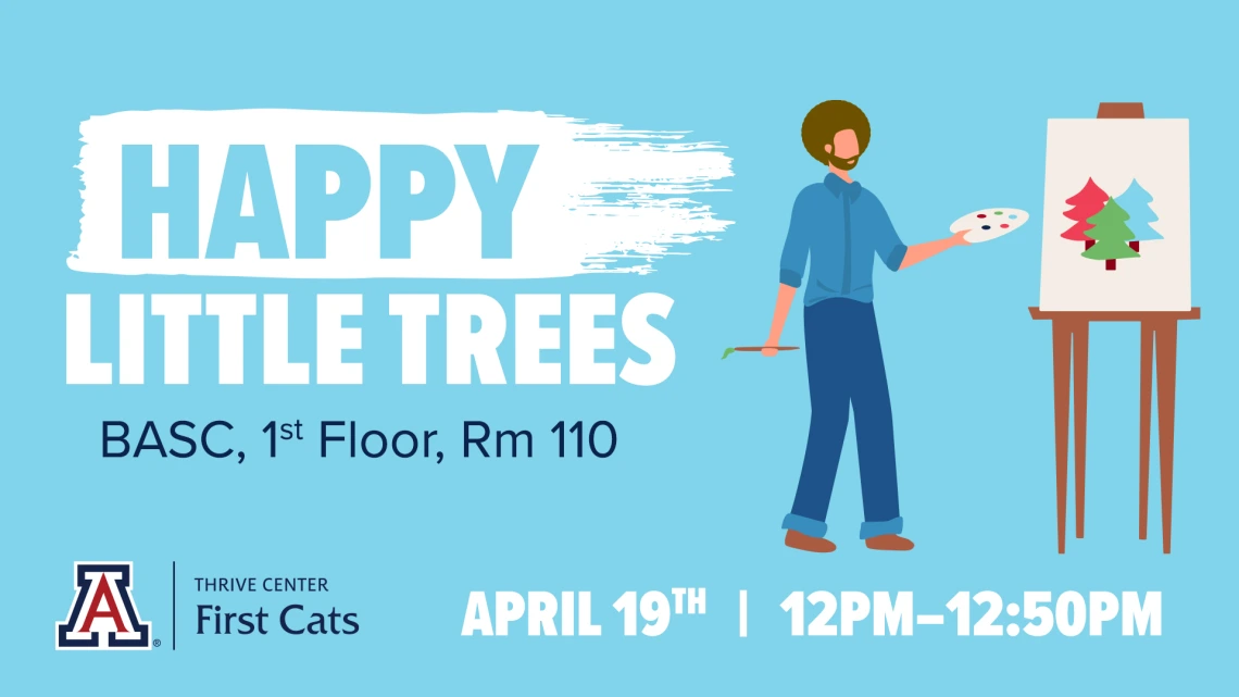 1st Cats Happy Little Trees Event with Bob Ross painting